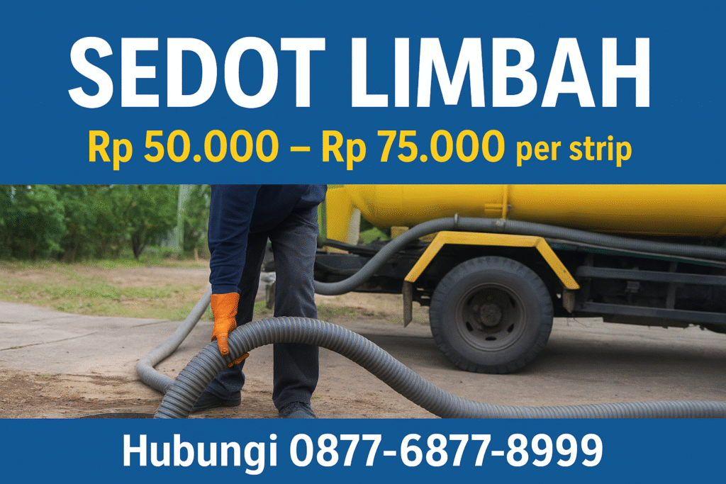 biaya sedot limbah terbaru 2025