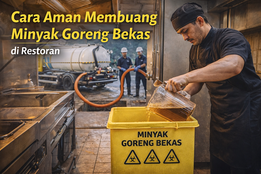 cara aman buang minyak bekas restoran